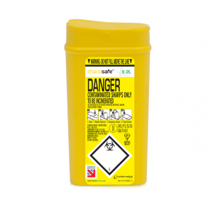 USON, kanylebeholder, gul med kanyleaftrk, UN godkendt 200 ml.