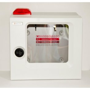 Metalskab til opbevaring af PowerHeart G3 AED/hjertestarter