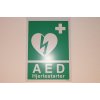 Enkeltsidet skilt til placering ved AED/hjertestarter