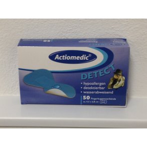 Detekterbart vandafvisende fingerspidsplaster