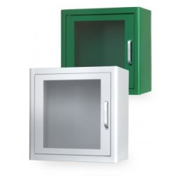 Hjertestarterskab - indend�rs skab i lakeret metal