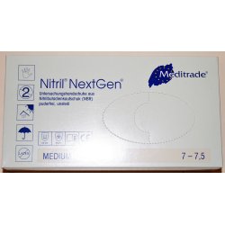 Nitrilhandske, pudderfri, bl