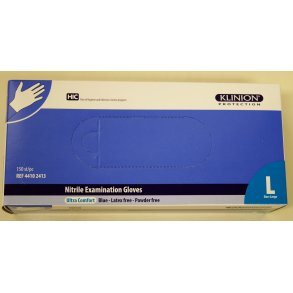 Nitrilhandske, pudderfri, bl