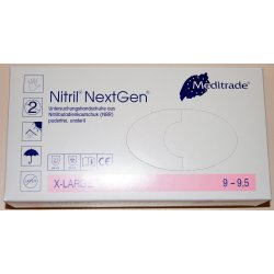 Nitrilhandske, pudderfri, bl