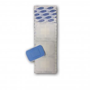 Detekt�rbart vandafvisende plaster 4,8 x 7,2 cm. - pk. a 100 stk.