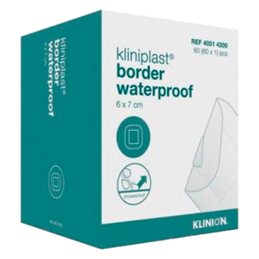 Kliniplast, vskett plaster med srpude 3x4cm, steril, 6 cm x 7 cm - ske med 60 stk.