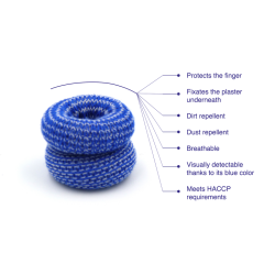 Tekstil fingerbeskytter - ske med 30 stk. (One-size)