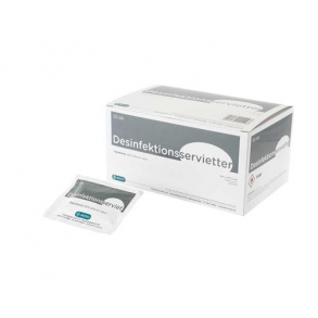 Desinficerende serviet uden glycerol - ske med 50 stk.