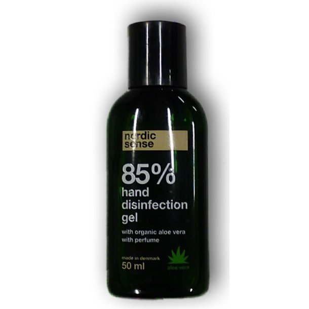 Hnddesinfektionsgel med Aloe Vera 85% - 50 ml.