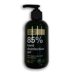 H�nddesinfektionsgel med Aloe Vera 85% - 250 ml.