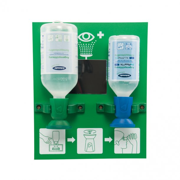 jenskyllestation med 1 flaske 500 ml. natriumchlorid og 250 ml. BioPhos74