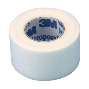 Micropore, fikseringstape, hvid 2,5 cm x 9,1 M