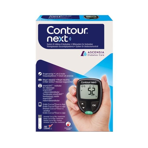 Contour NEXT, blodsukkerapparat med smart-LIGHT, startst