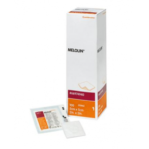 Melolin, 10 x 10 cm, absorberende kompres med srkontaktlag
