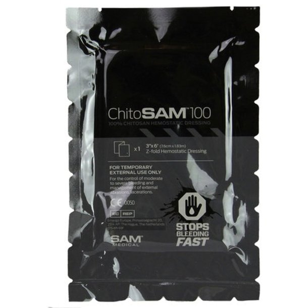 Chito-SAM 100 - hmostatisk bandage - 7,6 x 183 cm