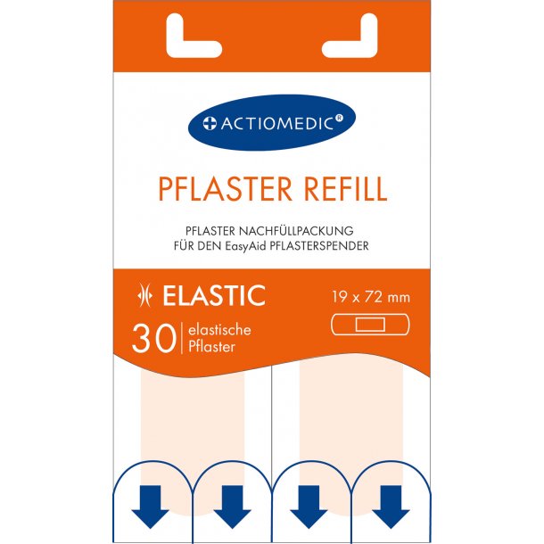 Plasterstrips - 30 stk. elastik - Refill til Easyaid dispenser