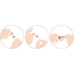 Vandafvisende plasterstrips - pakke med 100 stk. - strrelse 12x2 cm