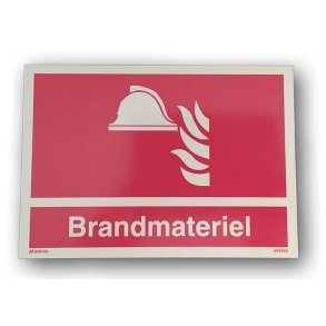 Brandskilt - brandmateriel i reflekterende aluminium - 148 x 210 mm (A5)