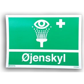 Skilt �jenskyl - klisterm�rke - 105 x 148 mm - A6